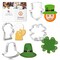 CookieCutter.Com Leprechaun St Patricks Day Cookie Cutter 4 Pc Set - USA Tin Plated Steel